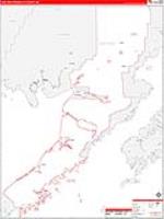 Lake And Peninsula Borough (), Ak Carrier Route Wall Map